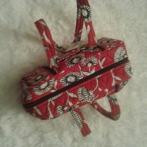Vera Bradley red Deco Daisy handbag.
